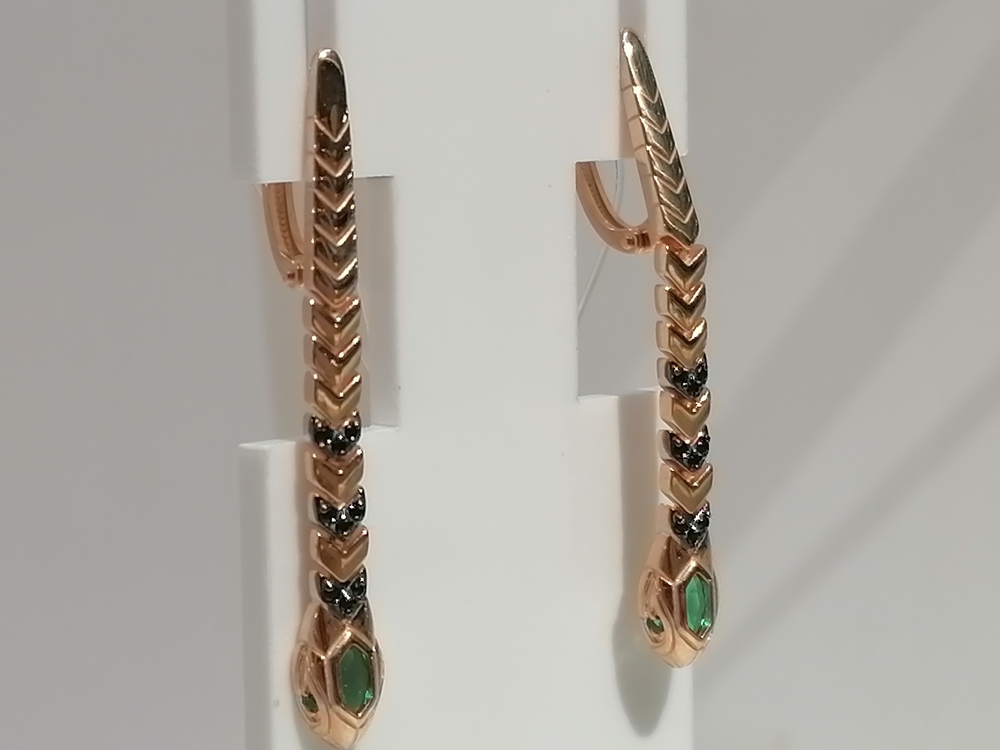 СЕРЬГИ С КАМНЯМИ (Au 585)