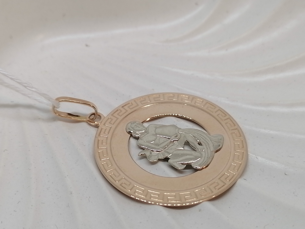 ПОДВЕСКА ЗНАК ЗОДИАКА ВОДОЛЕЙ Au 585 ПОДВЕСКА ЗНАК ЗОДИАКА ВОДОЛЕЙ Au 585