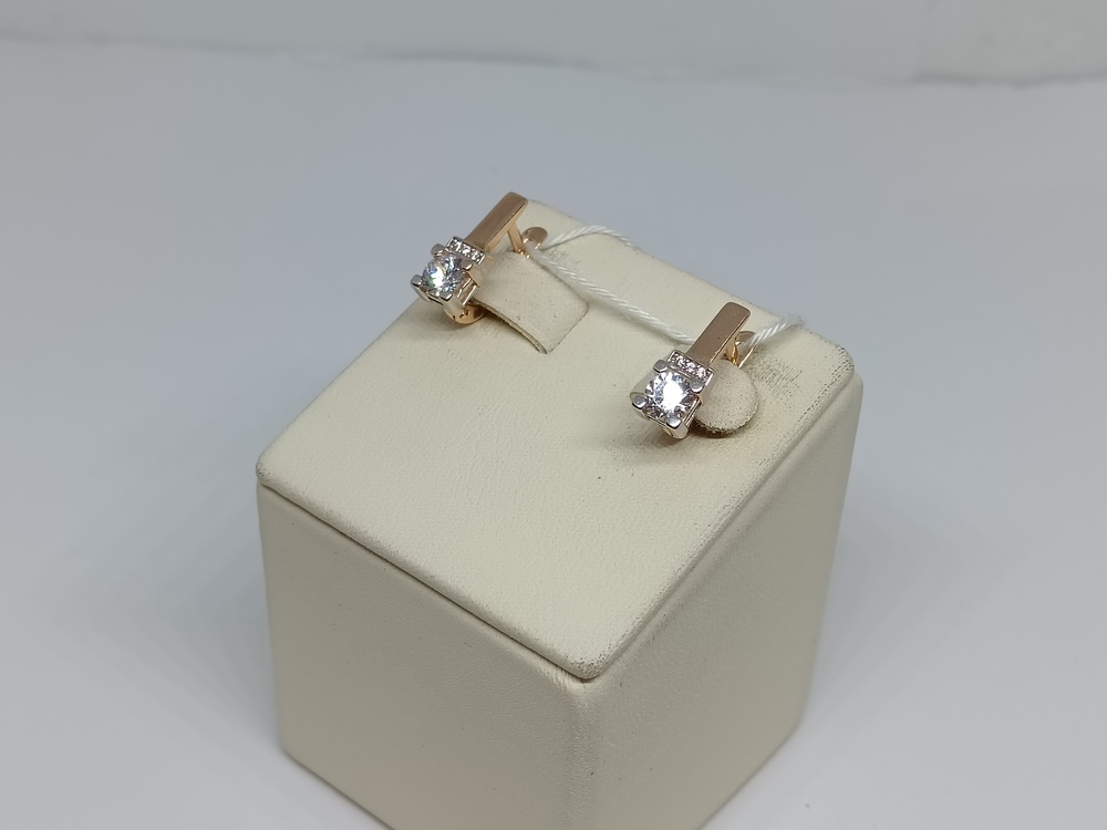 СКМИ585 СЕРЬГИ С КАМНЯМИ (Au 585)