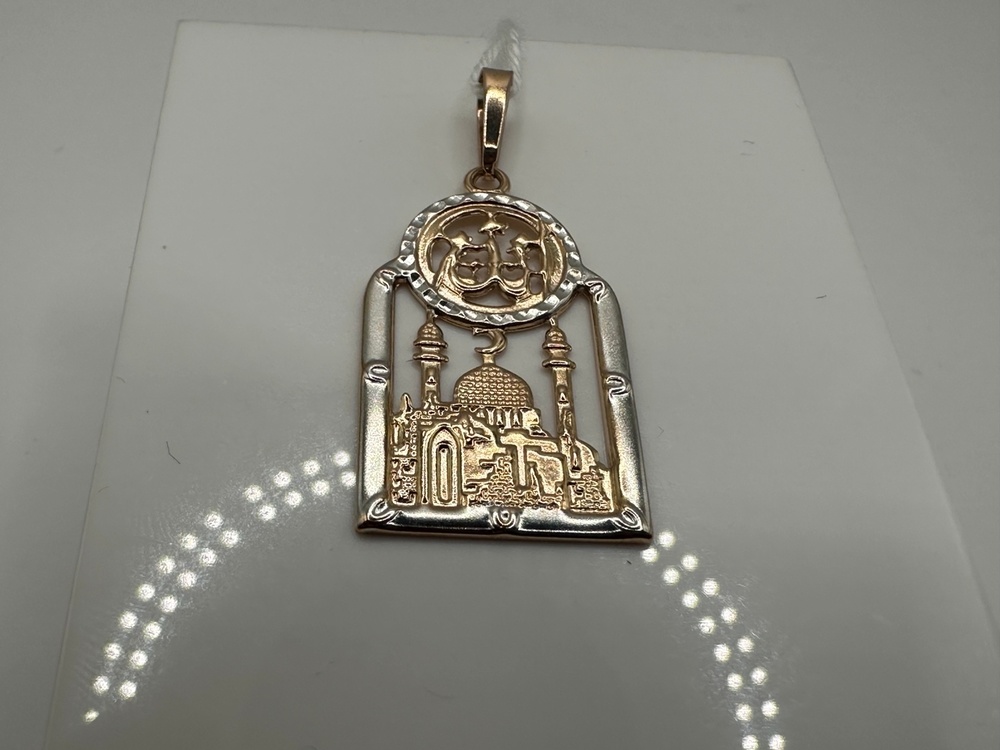 ПОДМБК585 ПОДВЕСКА МЕЧЕТЬ БЕЗ КАМНЯ (Au 585)