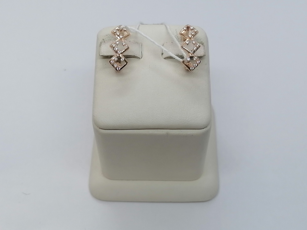 СКМИ585 СЕРЬГИ С КАМНЯМИ (Au 585)