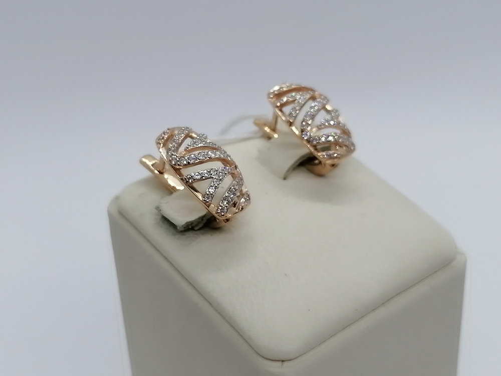 СКМИ585 СЕРЬГИ С КАМНЯМИ (Au 585)