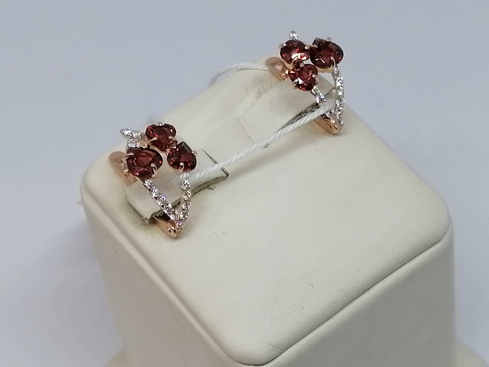 СКМИ585 СЕРЬГИ С КАМНЯМИ (Au 585)