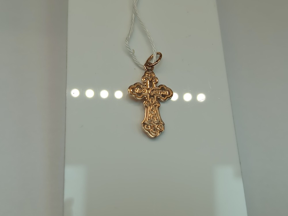 ПОДВЕСКА КРЕСТ БЕЗ КАМНЯ (Au 585)
