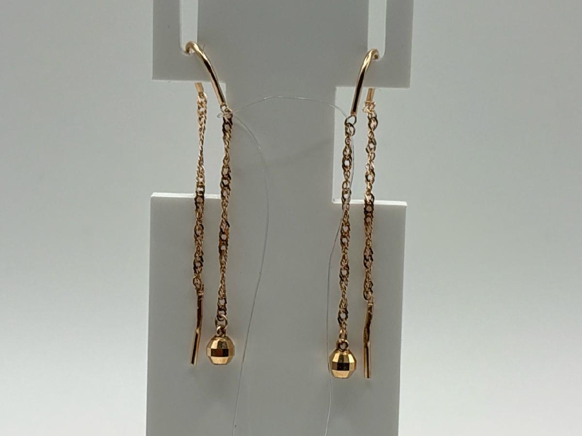 СЕРЬГИ ПРОДЕВКИ без камня (Au 585)