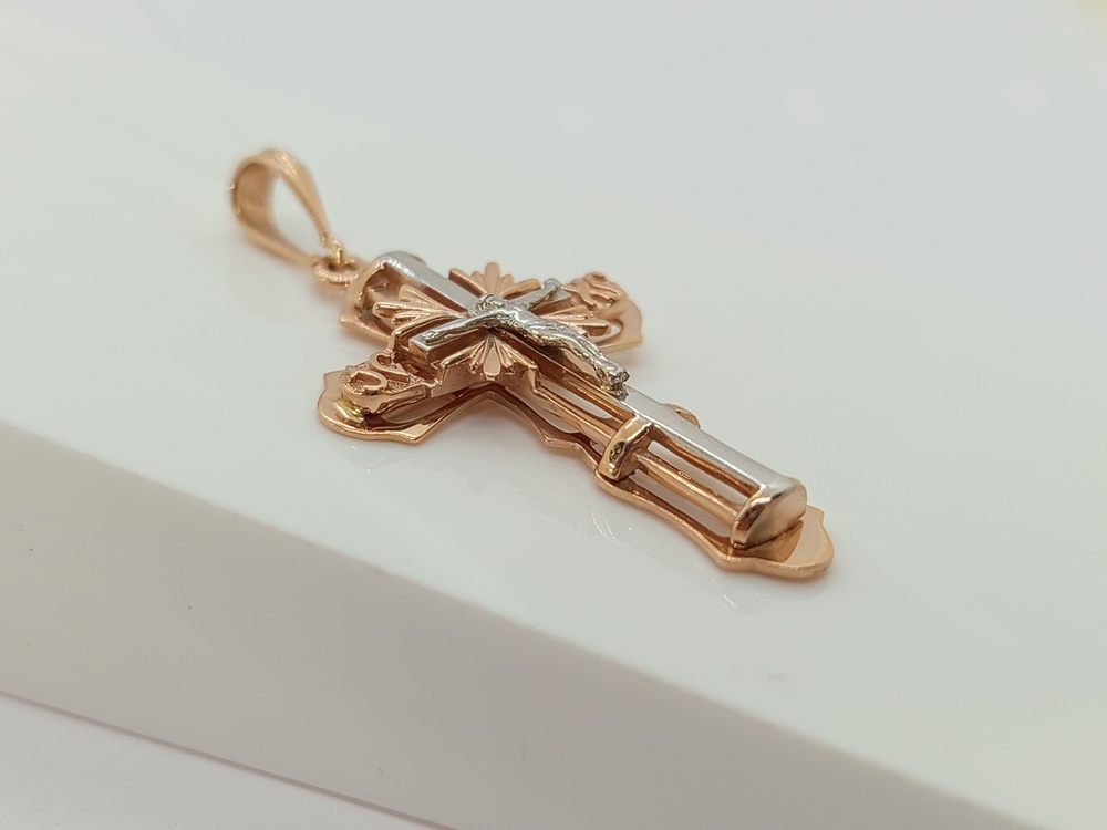 ПОДВЕСКА КРЕСТ без камня (Au 585)