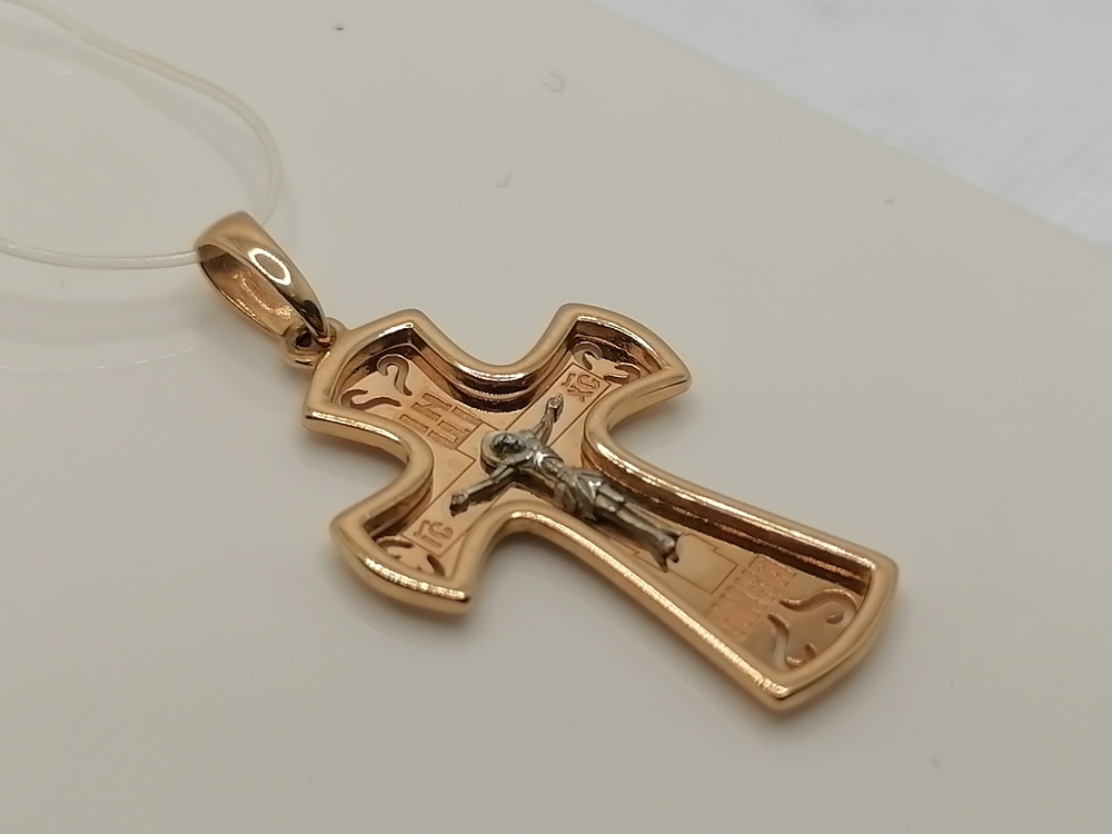 ПОДВЕСКА КРЕСТ без камня (Au 585)