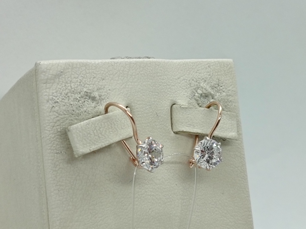 027379 СЕРЬГИ С ПЕТЕЛЬКОЙ (Au 585)