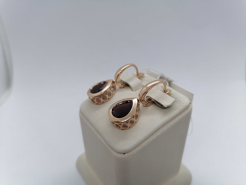 СЕРЬГИ С КАМНЕМ (Au 585)