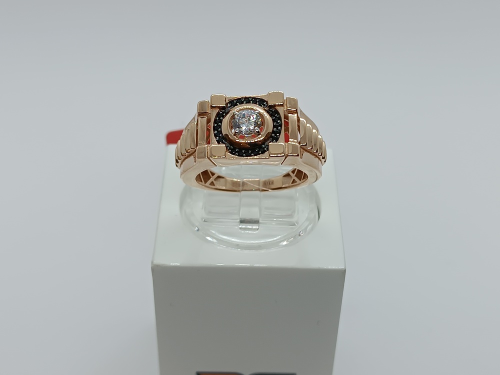 КОЛЬЦО ПЕЧАТКА с камнями (Au 585)