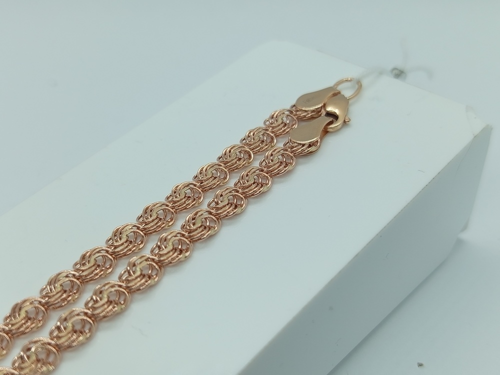 ЦЕПЬ ПУСТОТЕЛАЯ Роза (Au 585)