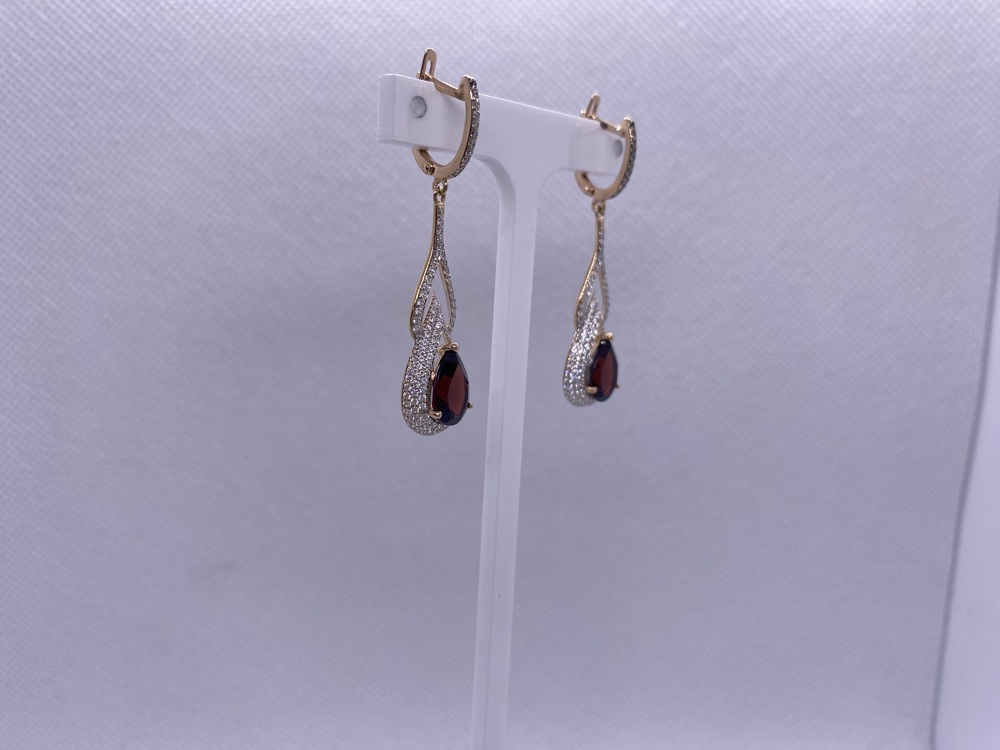 СКМИ585 СЕРЬГИ С КАМНЯМИ (Au 585)