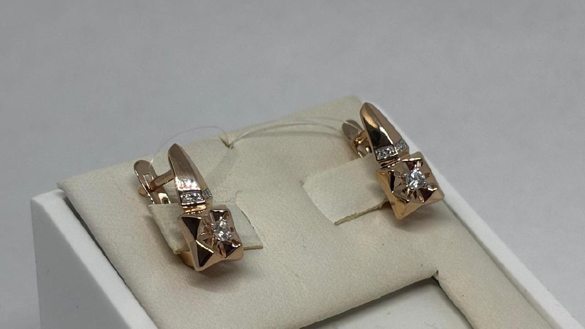 СЕРЬГИ С КАМНЯМИ (Au 585)