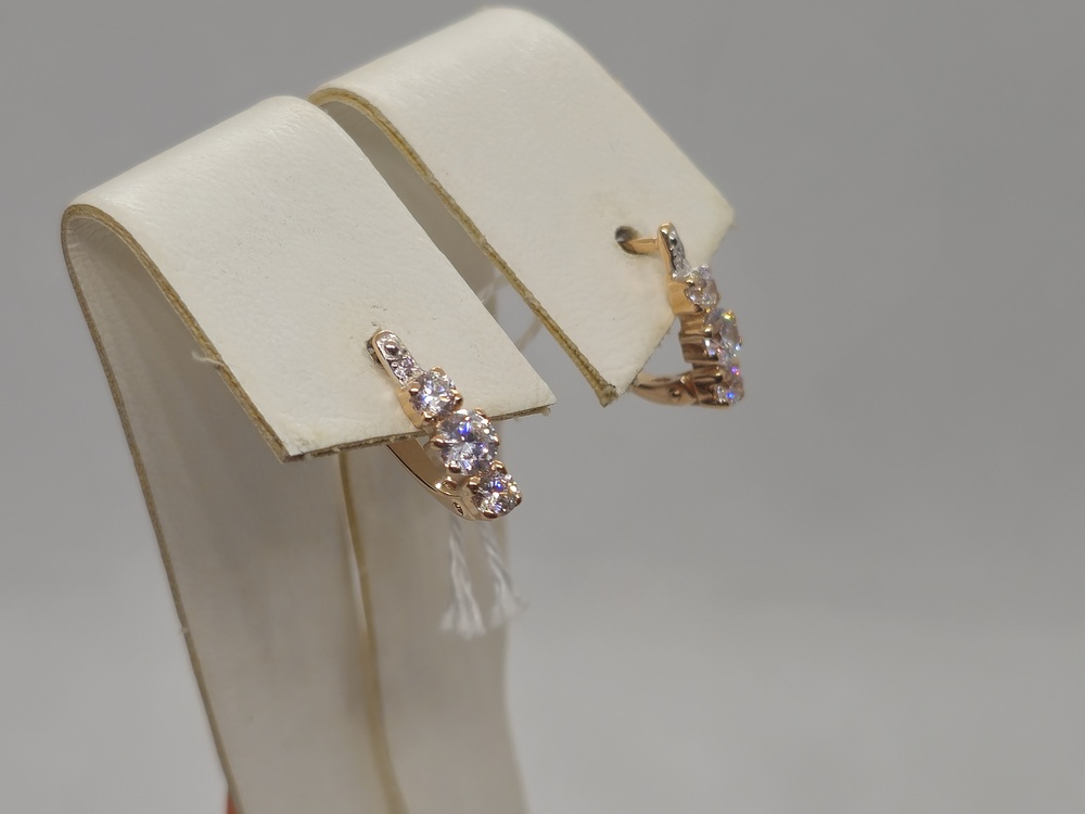 СКМИ585 СЕРЬГИ С КАМНЯМИ (Au 585)