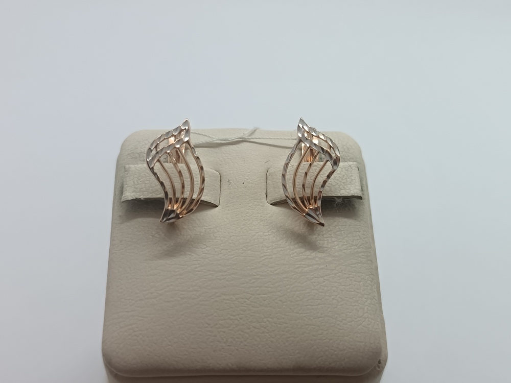 СБКМ585 СЕРЬГИ БЕЗ КАМНЯ (Au 585)