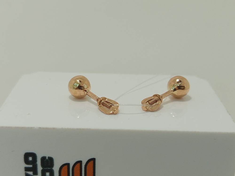 СЕРЬГИ ПУСЕТЫ без камня (Au 585)