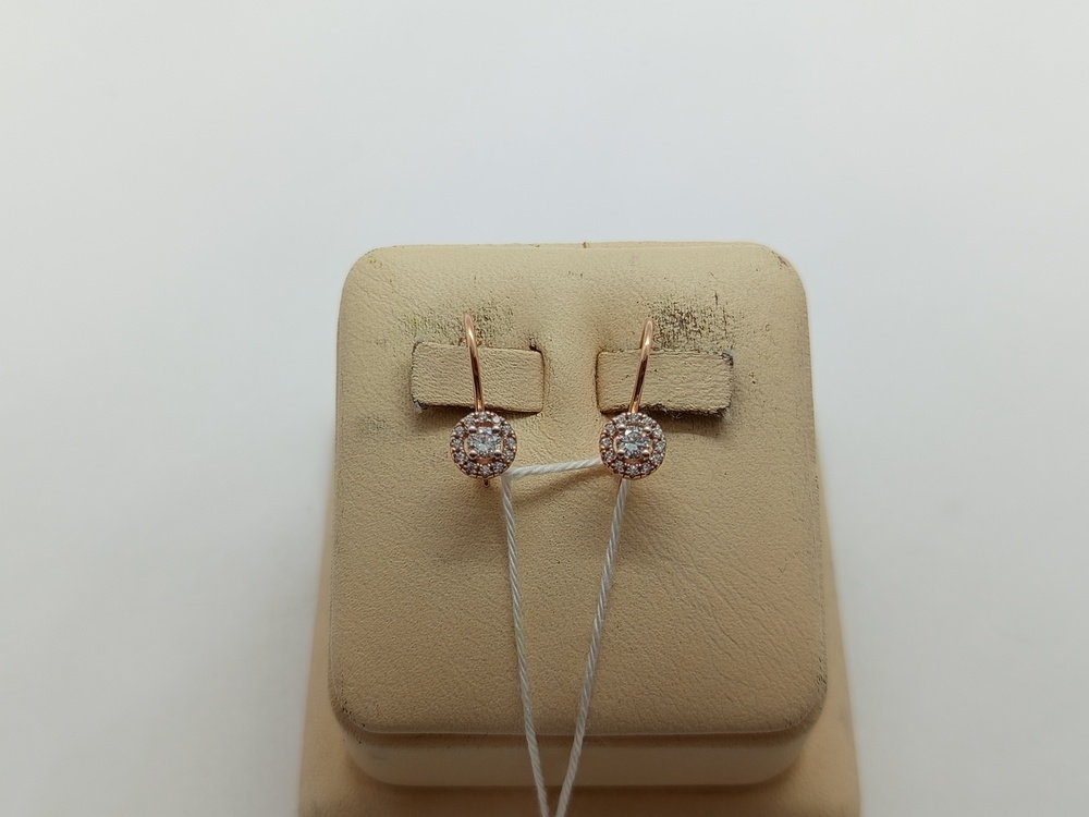 СКМИ585 СЕРЬГИ С КАМНЯМИ (Au 585)