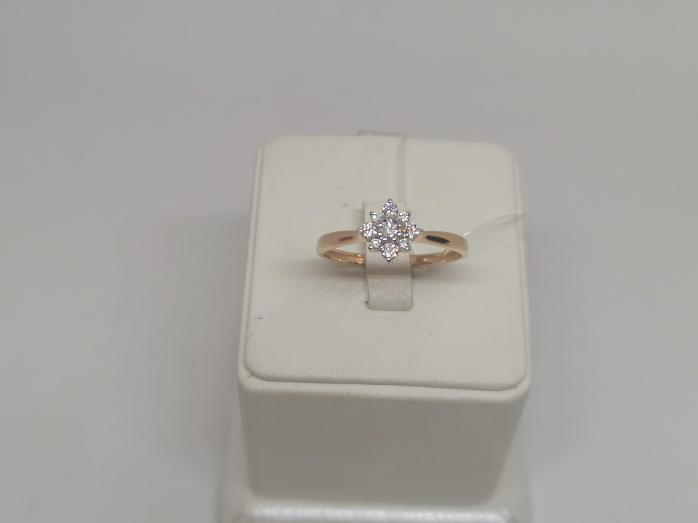 КОЛЬЦО С КАМНЯМИ (Au 585)