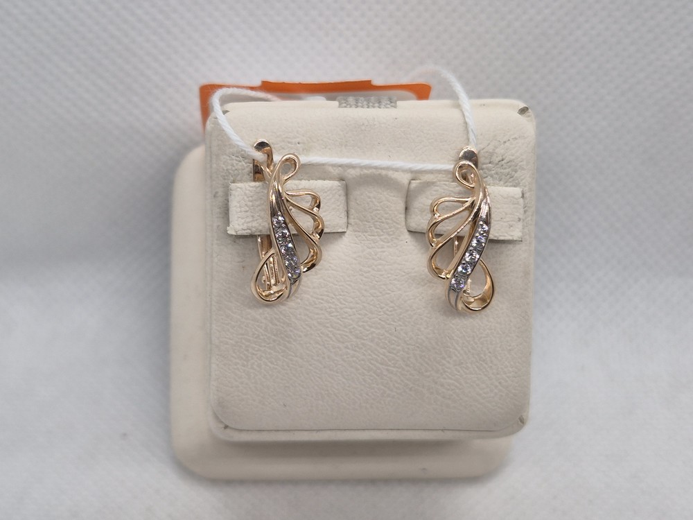 СКМИ585 СЕРЬГИ С КАМНЯМИ (Au 585)