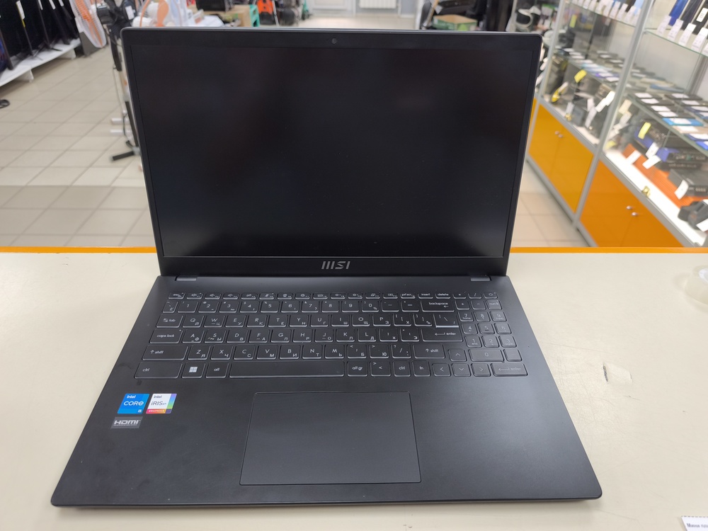 Ноутбук MSI; Core i5-1235U, Iris(R) Xe Graphics, 8 Гб, 256 Гб, Нет