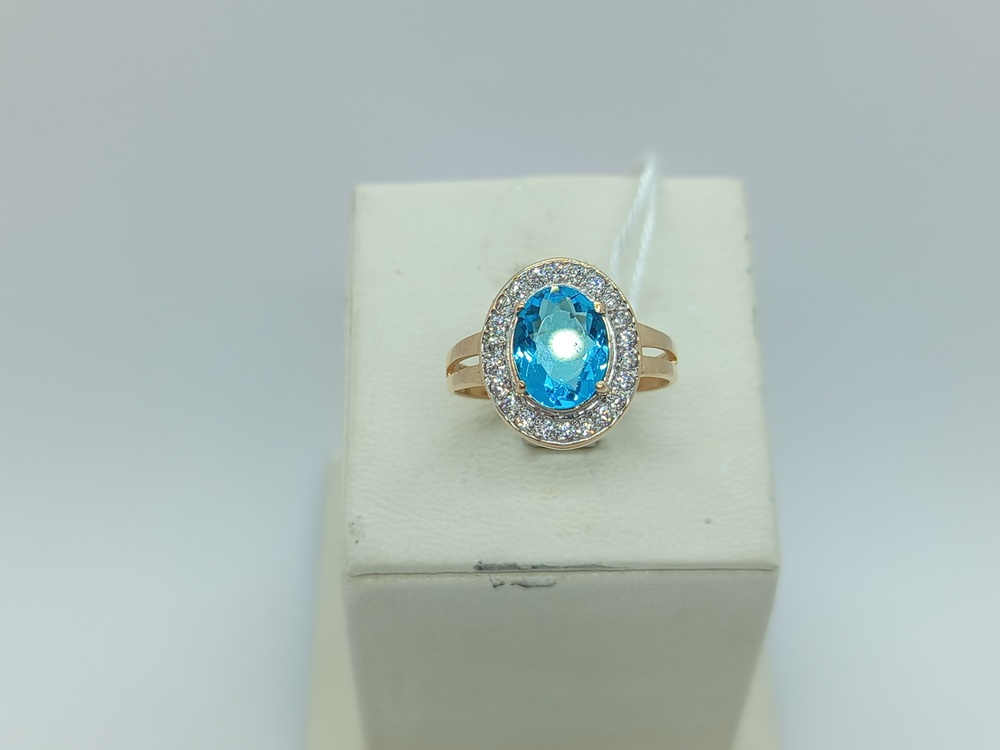 КОЛЬЦО С КАМНЯМИ (Au 585)