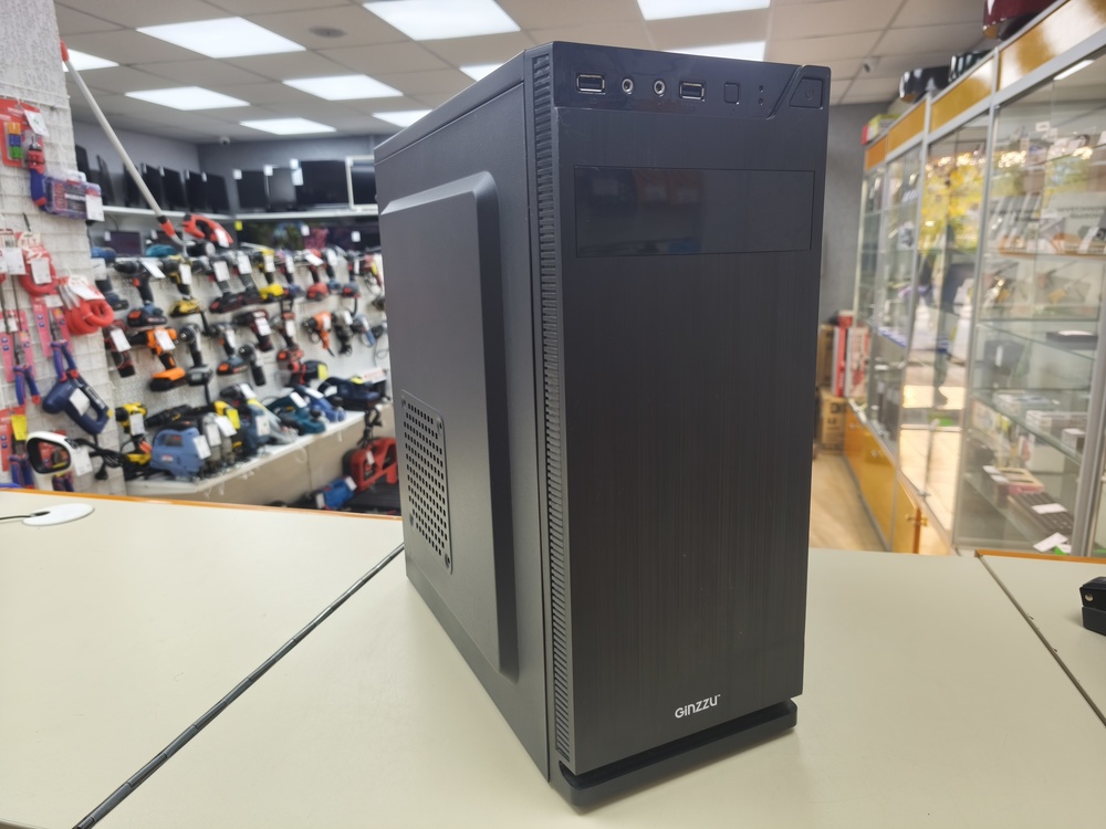 Системный блок Ginzzu; Core i5-9400F, GeForce GTX 1060 3GB, 8 Гб, 256 Гб, Нет