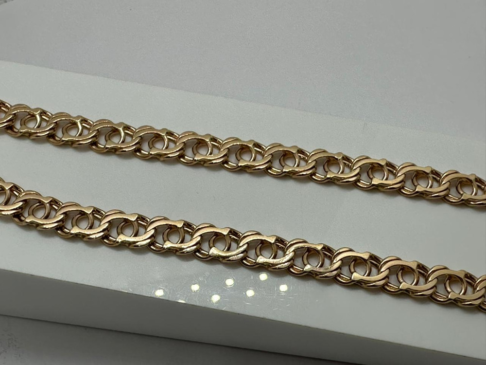 ЦЛБА585 ЦЕПЬ ПОЛНОВЕСНАЯ Бисмарк арабский (Au 585)