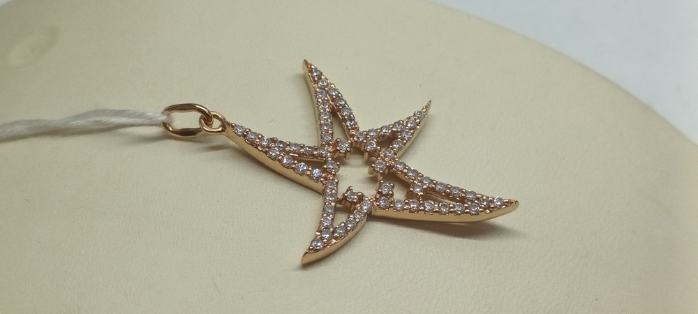 ПОДКМИ585 ПОДВЕСКА С КАМНЯМИ (Au 585)