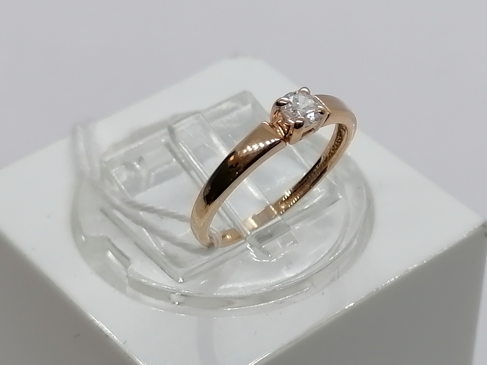 КОЛКМ585 КОЛЬЦО С КАМНЕМ (Au 585)