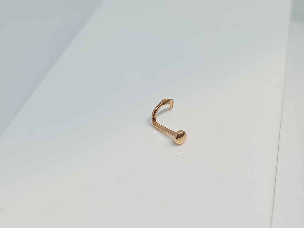 ПИРСИНГ В НОС без камня (Au 585)