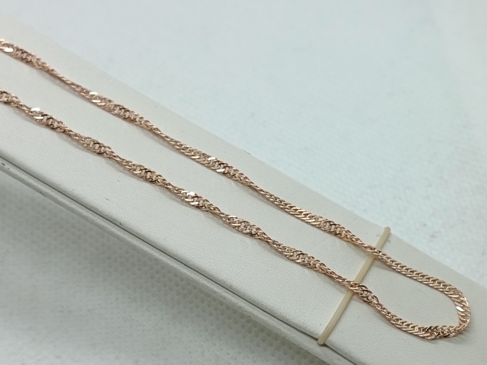 ЦЕПЬ ПУСТОТЕЛАЯ Сингапур (Au 585)