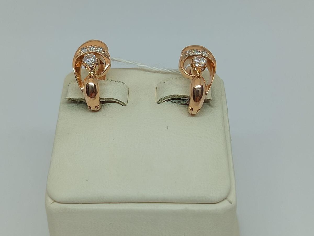 СКМИ585 СЕРЬГИ С КАМНЯМИ (Au 585)