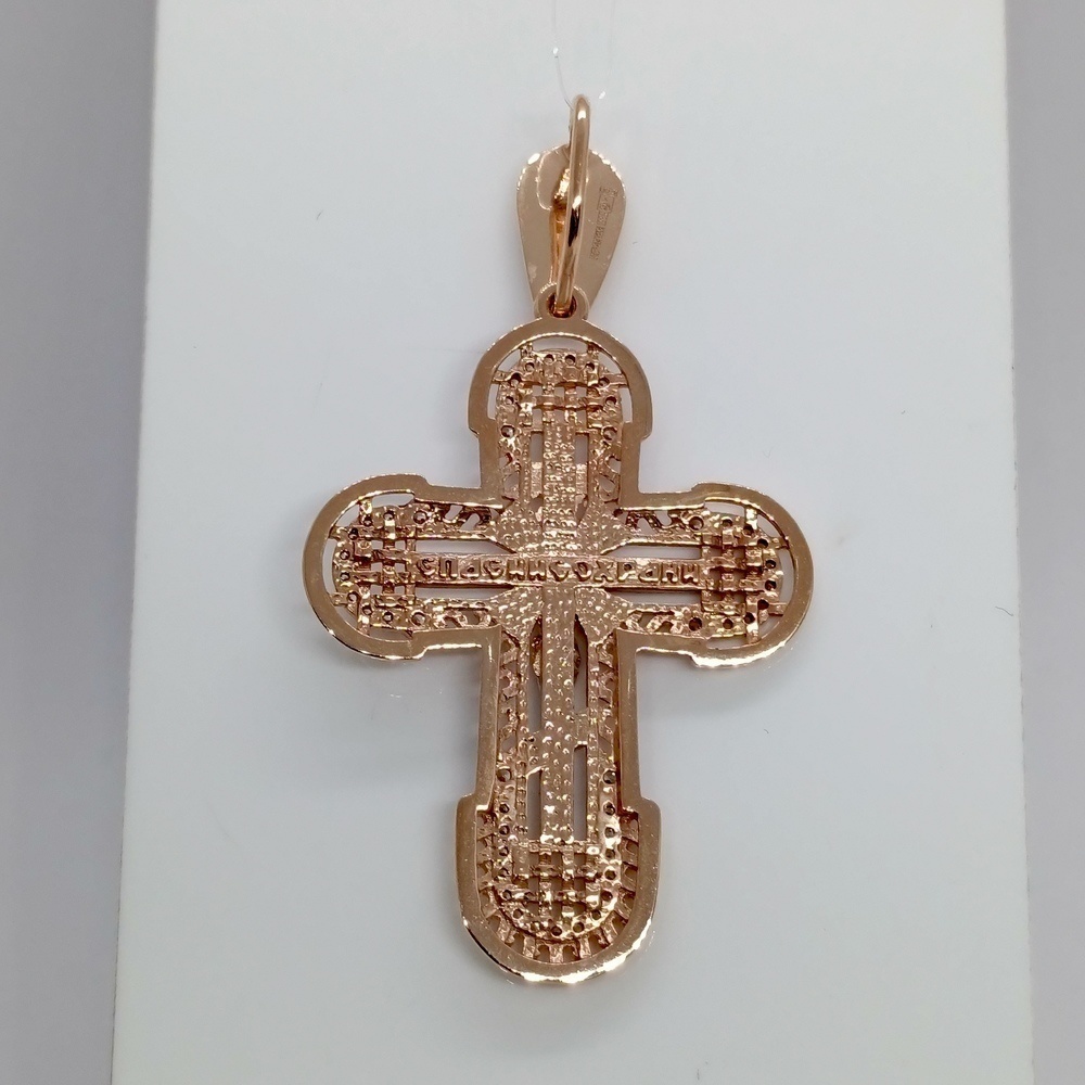 ПОДВЕСКА КРЕСТ с камнями (Au 585)