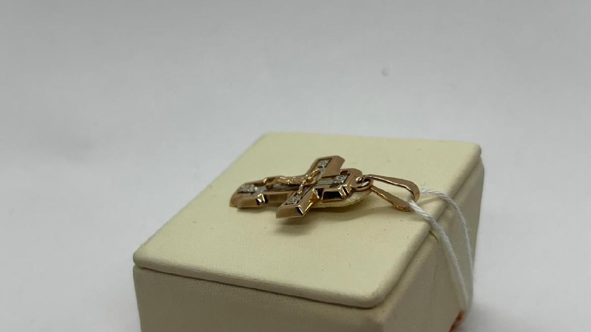 ПОДКБК585 ПОДВЕСКА КРЕСТ БЕЗ КАМНЯ (Au 585)