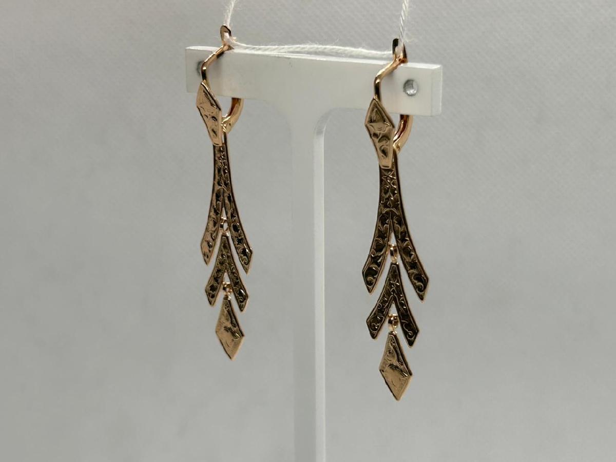 СБКМ585 СЕРЬГИ БЕЗ КАМНЯ (Au 585)