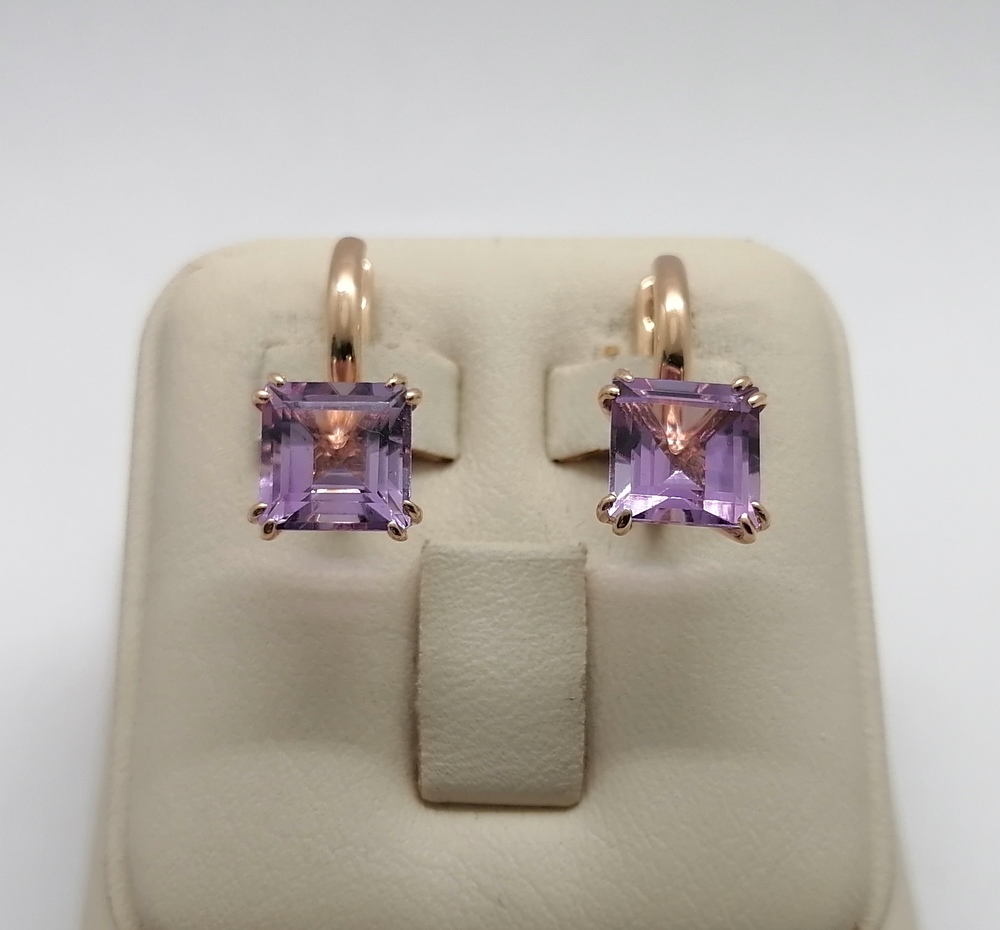 СЕРЬГИ С КАМНЕМ (Au 585)