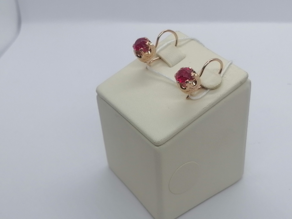 СЕРЬГИ С КАМНЕМ (Au 583)