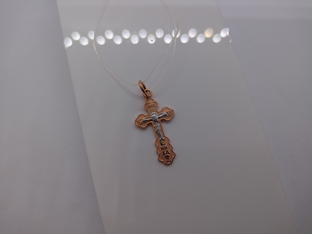 ПОДВЕСКА КРЕСТ без камня (Au 585)