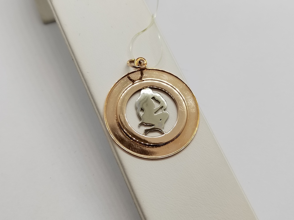 5642А/дева ПОДВЕСКА ЗНАК ЗОДИАКА ДЕВА (Au 585)