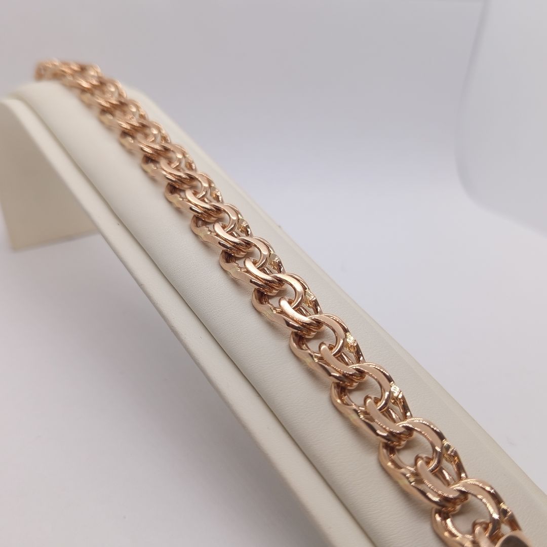 БЛБ585 БРАСЛЕТ ПОЛНОВЕСНЫЙ Бисмарк (Au 585)