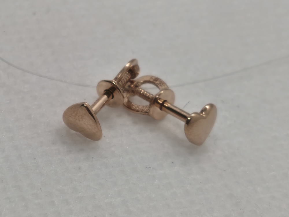 СЕРЬГИ ПУСЕТЫ без камня (Au 585)