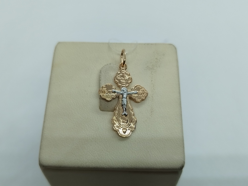 ПОДВЕСКА КРЕСТ без камня (Au 585)