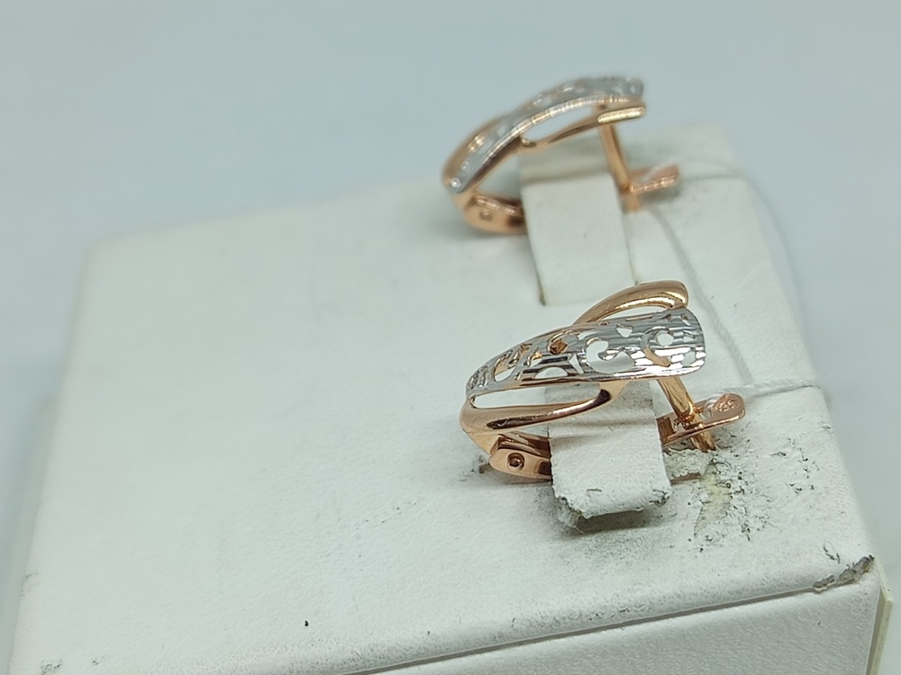 СБКМ585 СЕРЬГИ БЕЗ КАМНЯ (Au 585)