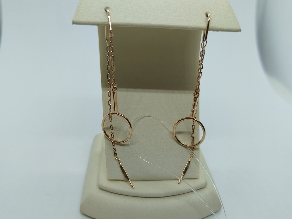 СЕРЬГИ ПРОДЕВКИ с камнями (Au 585)