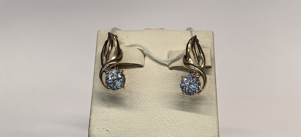 СЕРЬГИ С КАМНЕМ (Au 585)