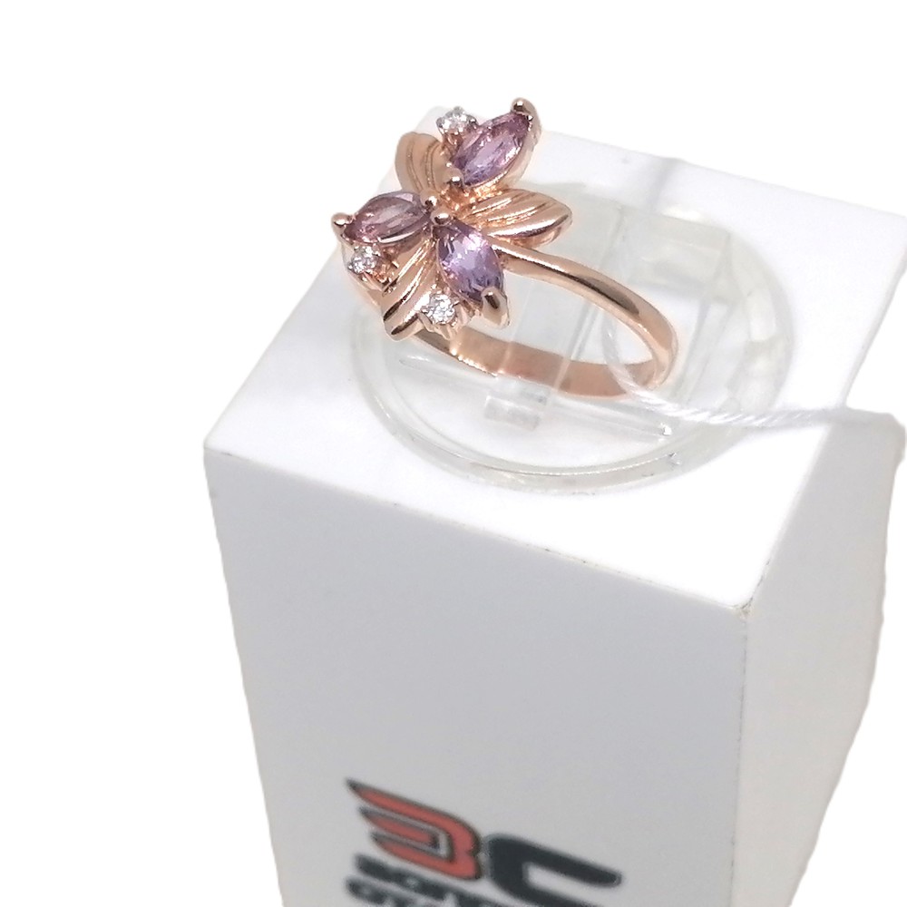 КОЛЬЦО С КАМНЯМИ (Au 585)