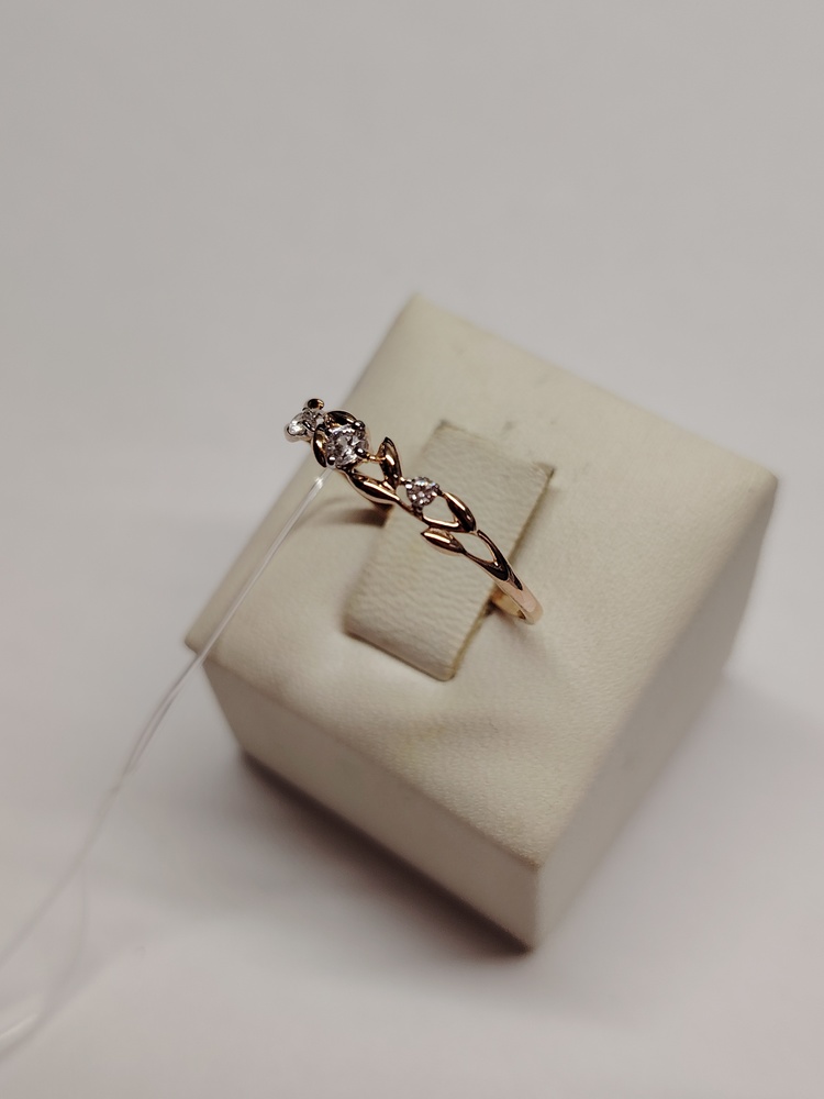 КОЛЬЦО С КАМНЯМИ (Au 585)