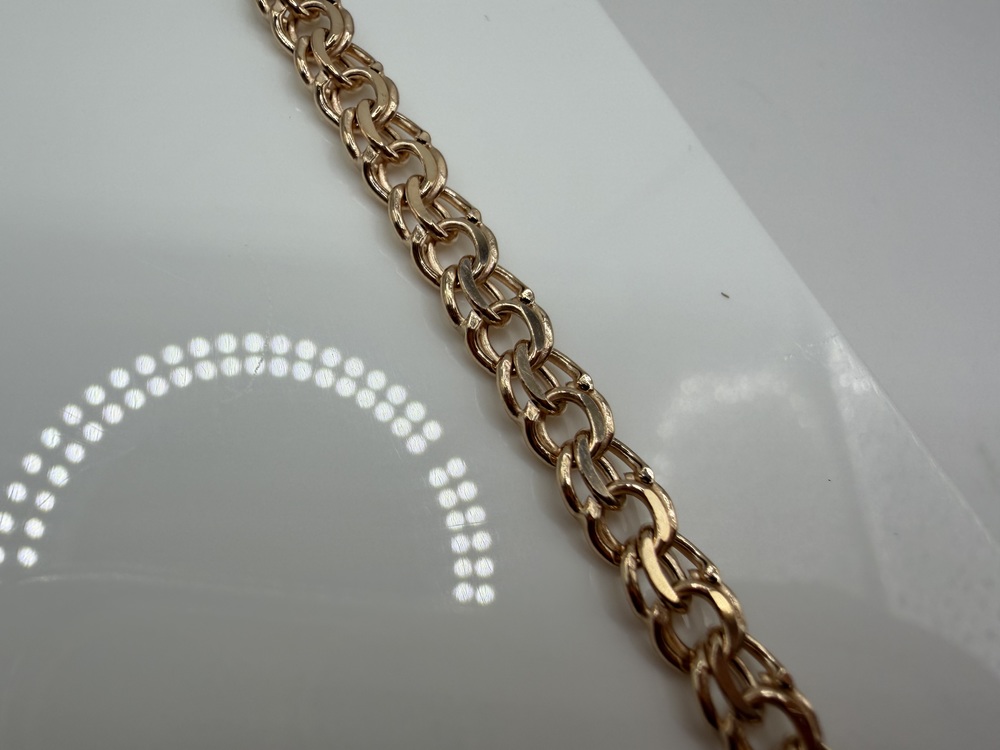 БРАСЛЕТ ПУСТОТЕЛЫЙ Бисмарк (Au 585)