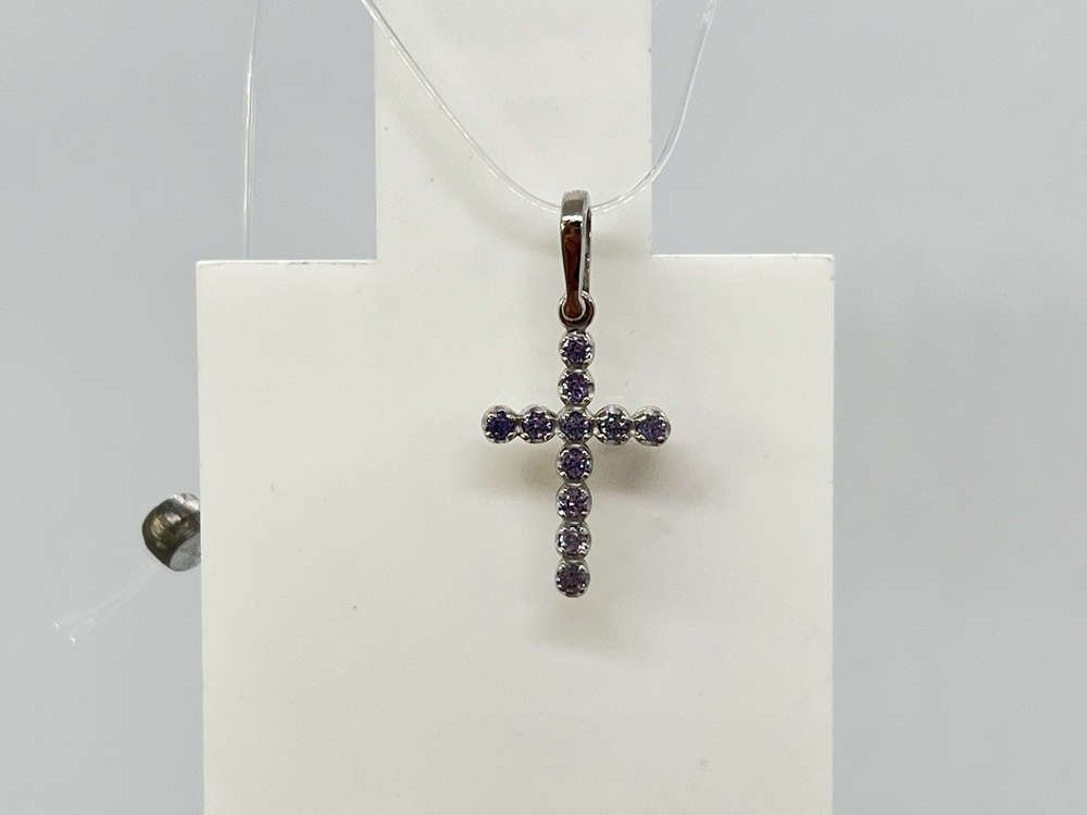 ПОДВЕСКА Крест Танзанит (Au 585)