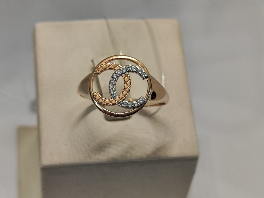 КОЛЬЦО С КАМНЯМИ (Au 585)